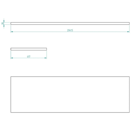 Bullram Holzarbeitsplatte 2.040 × 620 × 38 mm STARX DEEP - GC20RE
