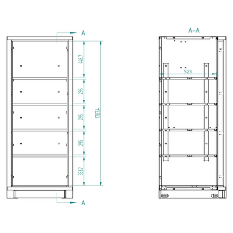 Bullram 1-türiger Standschrank STARX DEEP extra tief - GC60E1