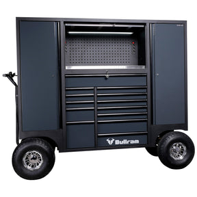 Bullram Roadmaster Profi-Werkstattwagen 13 Schubladen mobiler Werkzeugschrank mit LED, 230v Schuko – TB173PB