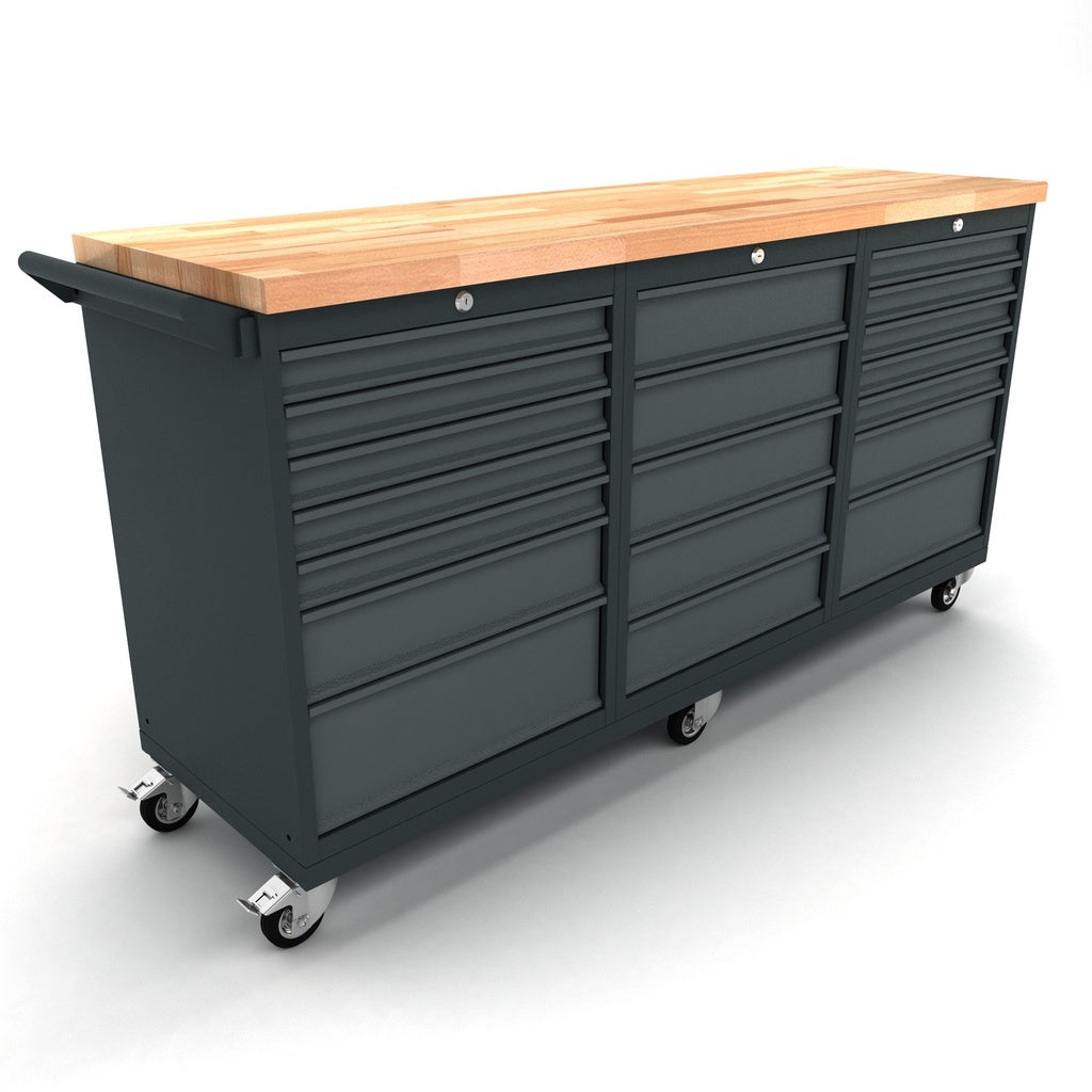 Mobile Werkbank mit 19 Schubladen - WBG186M19