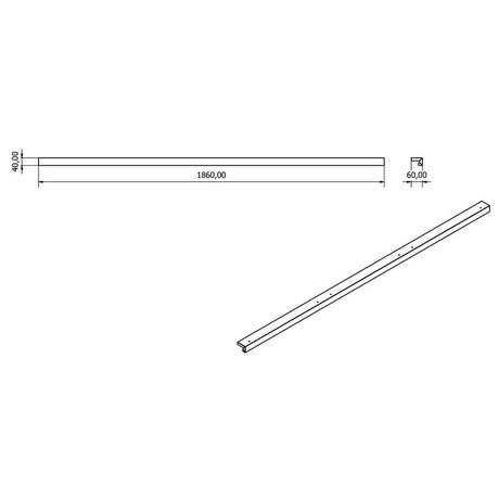 Expert-Abdeckblende für LED-Beleuchtung, 1860 mm - BG03L – Ansicht 3