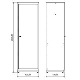 Expert-Standschrank mit Tür und 4 Böden - BG62SCD1 – Ansicht 3