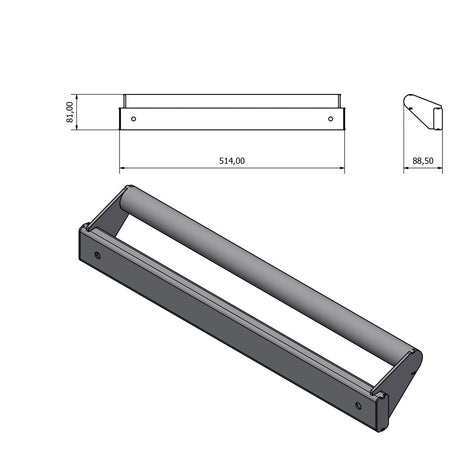 Bullram Rahmen für mobile Werkbank 124 cm (doppelt) EXPERT - WBG124M