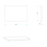 Bullram Edelstahl-Arbeitsplatte 680 × 463 × 38 mm STARX - GC68ST