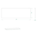 Bullram Arbeitsplatte Massivholz 1361 × 463 × 38 mm - GC13RT