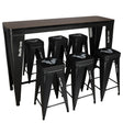 Bullram Tischset mit 6 Barhockern - BTS6SET