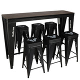 Bullram Tischset mit 6 Barhockern - BTS6SET