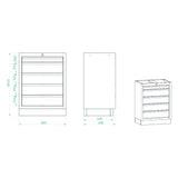 Bullram Schubladenschrank 5 Schubladen STARX - GC68L5