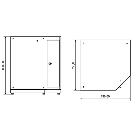 TOOLBOX4YOU Eckschrank Expert BG75CB - Vormontiert, Freistehend, 1,2mm dickes Blech - Tools.de TP Profishop GmbH
