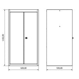TOOLBOX4YOU Obenschrank 2 Türen Expert BG62TCD2 - Vormontiert, Freistehend, 1,2mm dickes Blech - Tools.de TP Profishop GmbH
