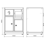 TOOLBOX4YOU Unterschrank-Abfallbehälter und Papierhalter Expert BG62TB - Vormontiert, Freistehend, 1,2mm dickes Blech - Tools.de TP Profishop GmbH
