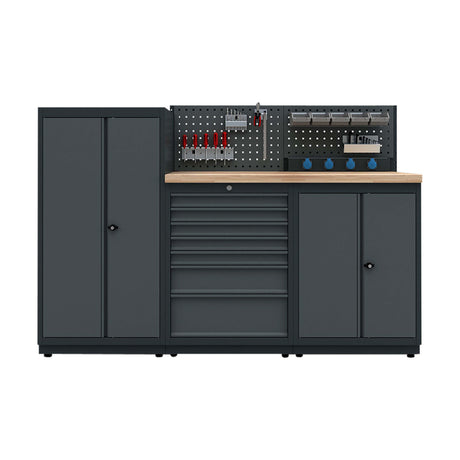 TOOLBOX4YOU Workshopmodul B Expert - Profiwerkbank mit Steckdosen BGMODB - Vormontiert, Freistehend, 1,2mm dickes Blech - Tools.de TP Profishop GmbH