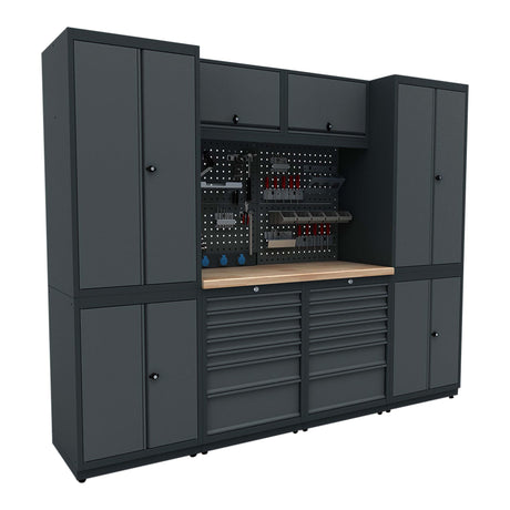 TOOLBOX4YOU Workshopmodul C Expert - Profi Werkbank mit Steckdosen BGMODC - Vormontiert, Freistehend, 1,2mm dickes Blech - Tools.de TP Profishop GmbH